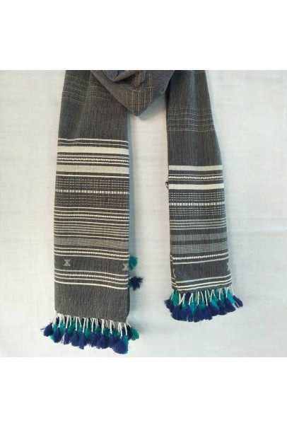 Cotton Stole- Hand Weaving